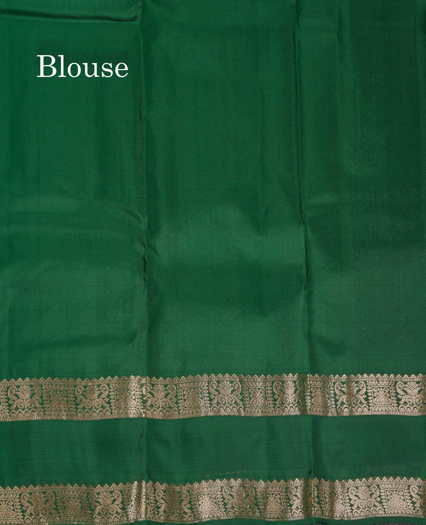 Beautiful Bottle Green Pure Kanjivaram Silk Saree With Traditional Rettapet Border