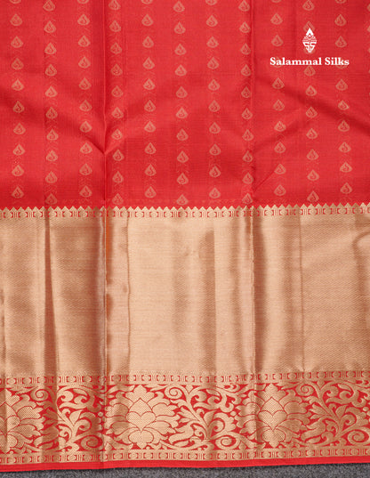 Dual Tone Purple Pure Kanjivaram Silk Saree With Self Long Border
