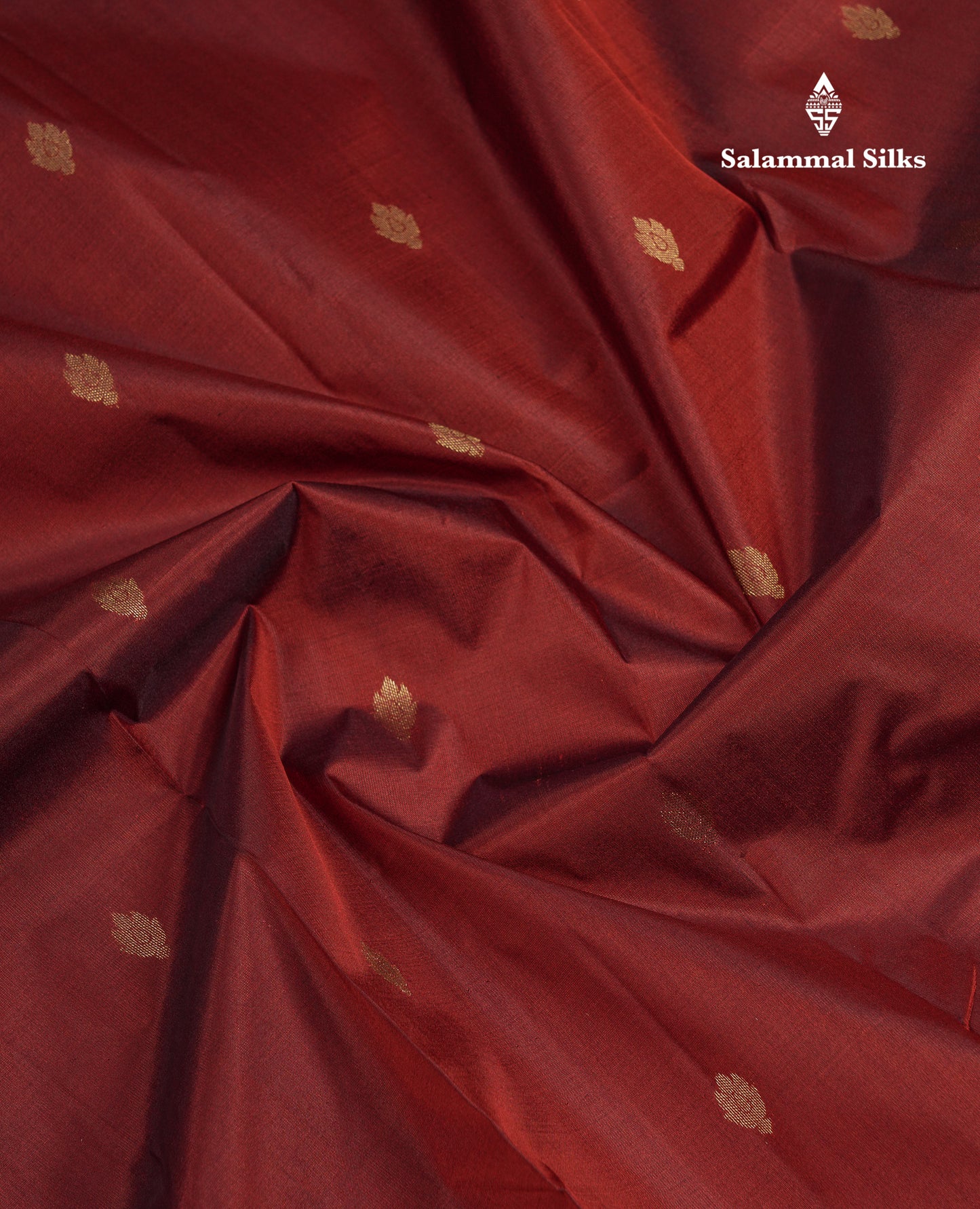 Beautiful Dark Maroon Pure Kanjivaram Silk Saree With Traditional Small Border
