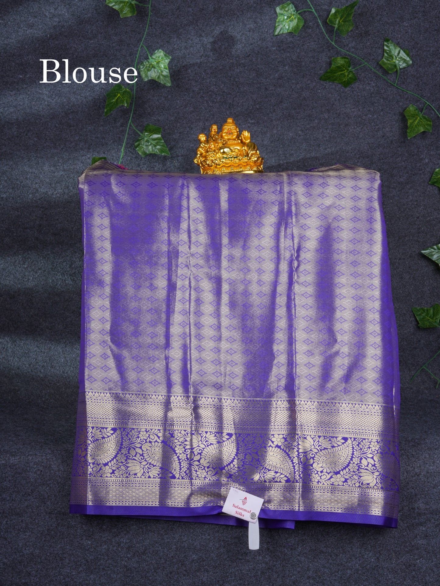Semi Silk Pattu Pavadai Tissue ( Pink ) with Violet Blouse 27"
