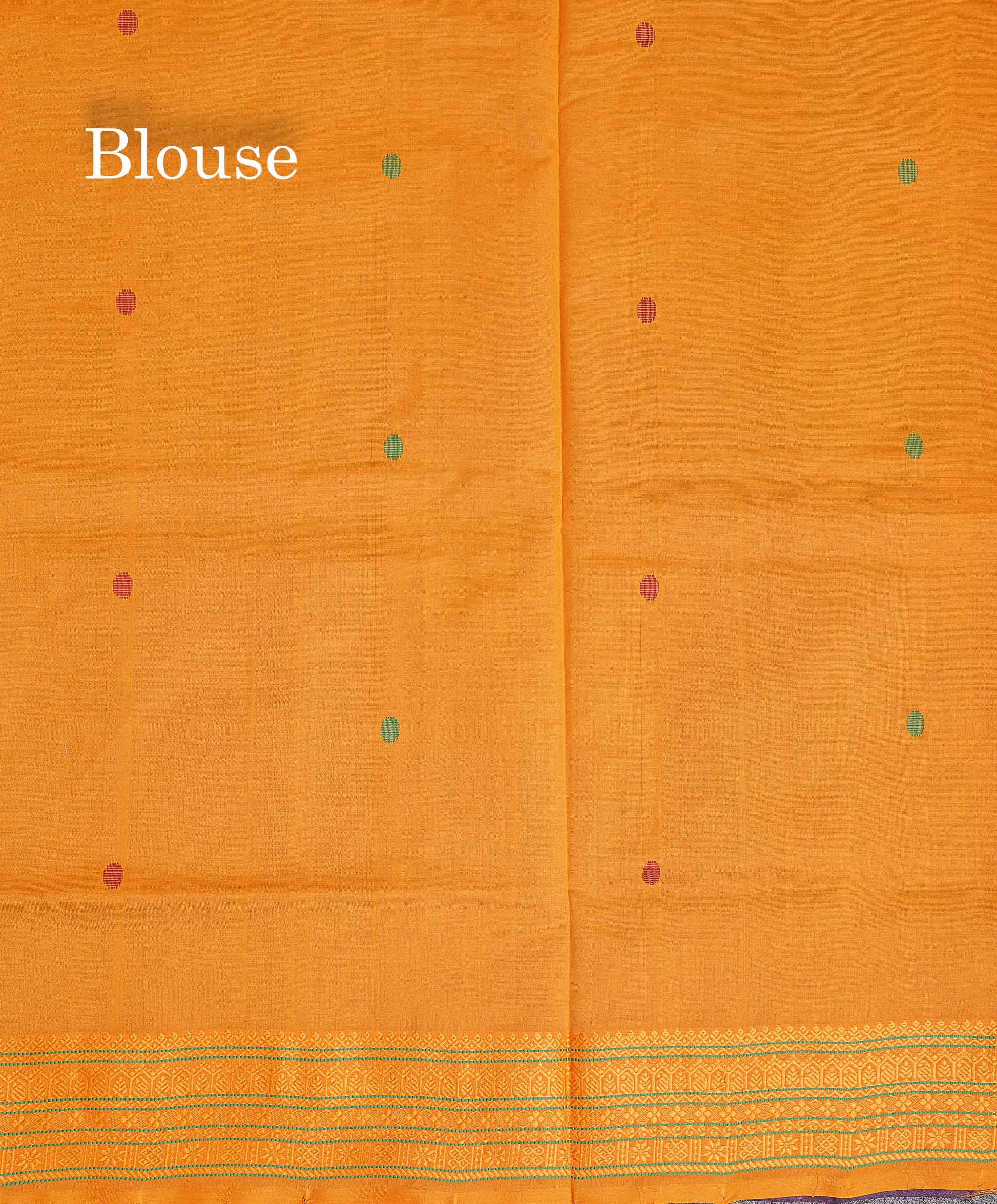 Contrast Mustard Yellow Blouse Of Dark Maroon Semi Silk Cotton Saree