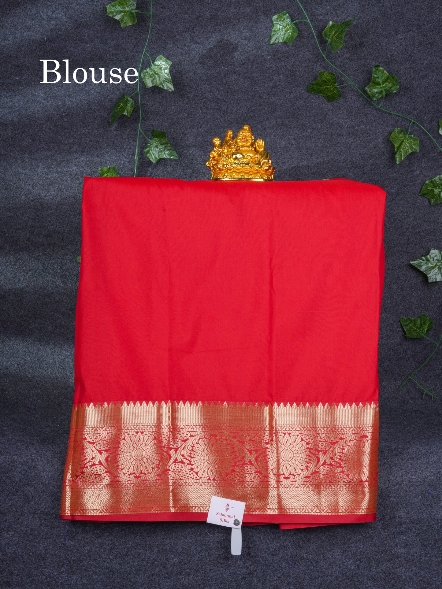 Semi Silk Pattu Pavadai ( Half White ) with Chilly Red Blouse 26.5"