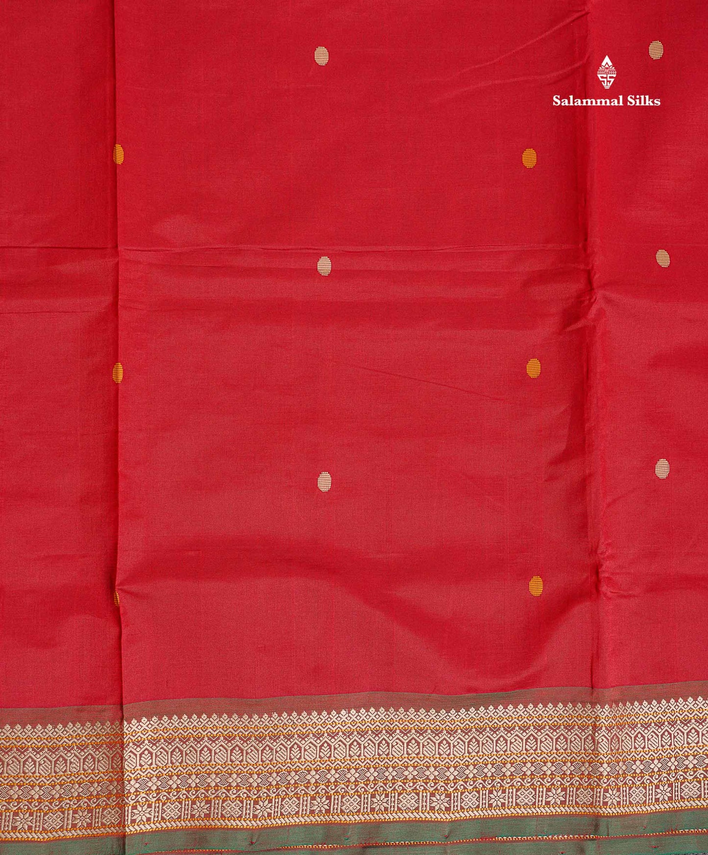 Thread Work Border Of Semi Silk Cotton Saree