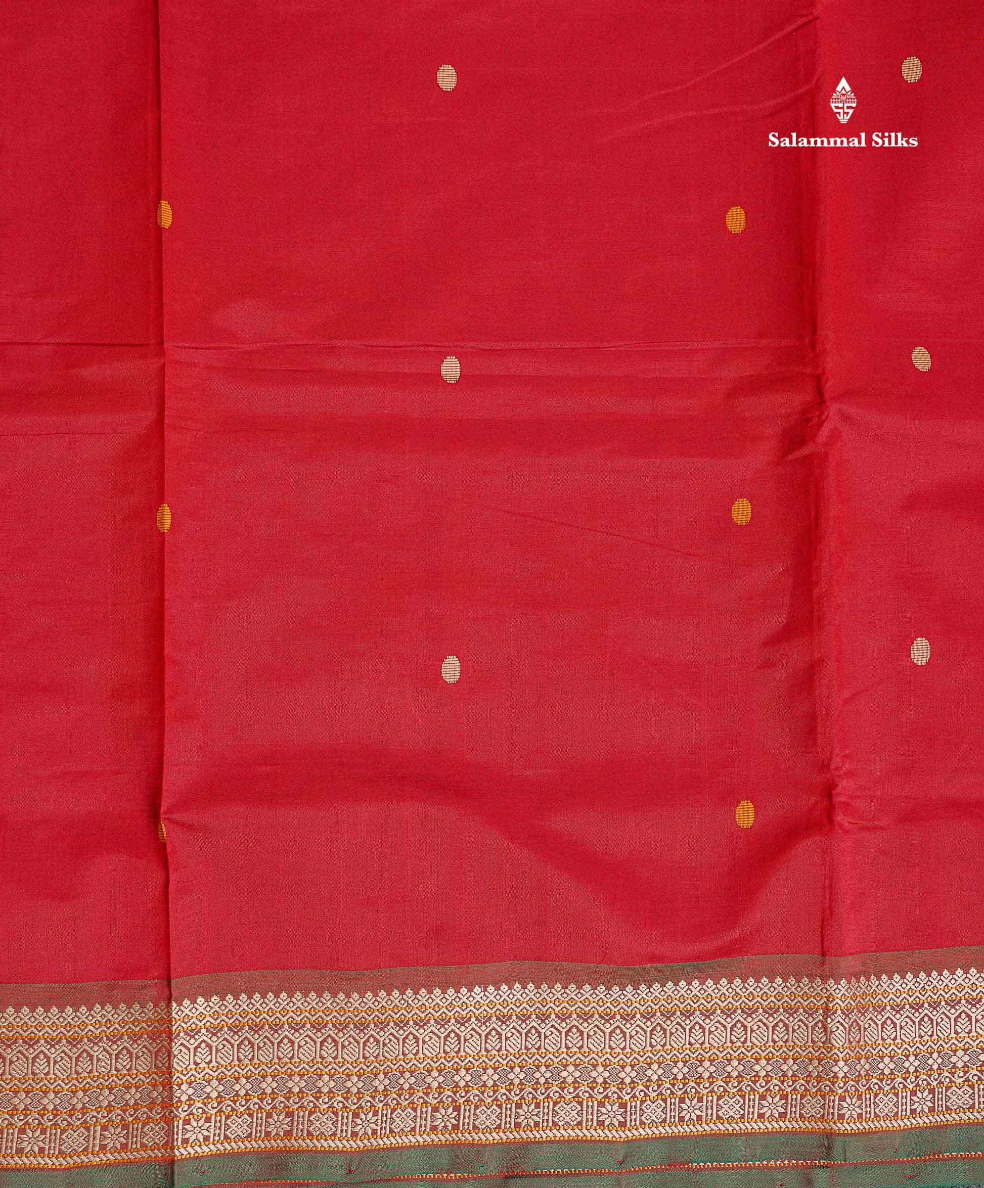 Thread Work Border Of Semi Silk Cotton Saree