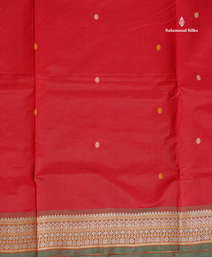 Thread Work Border Of Semi Silk Cotton Saree