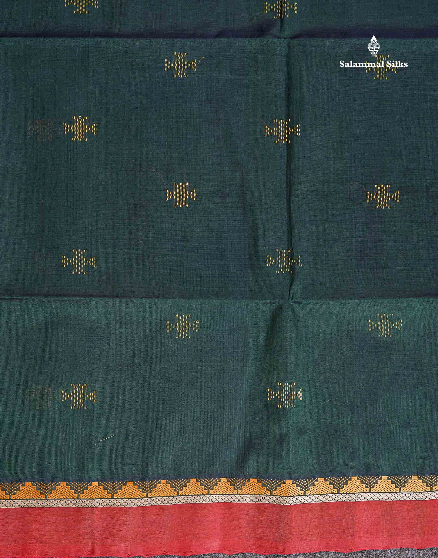 Pure Silk Cotton Saree - Dark Purple Colour Body Thread Butta & Traditional Border