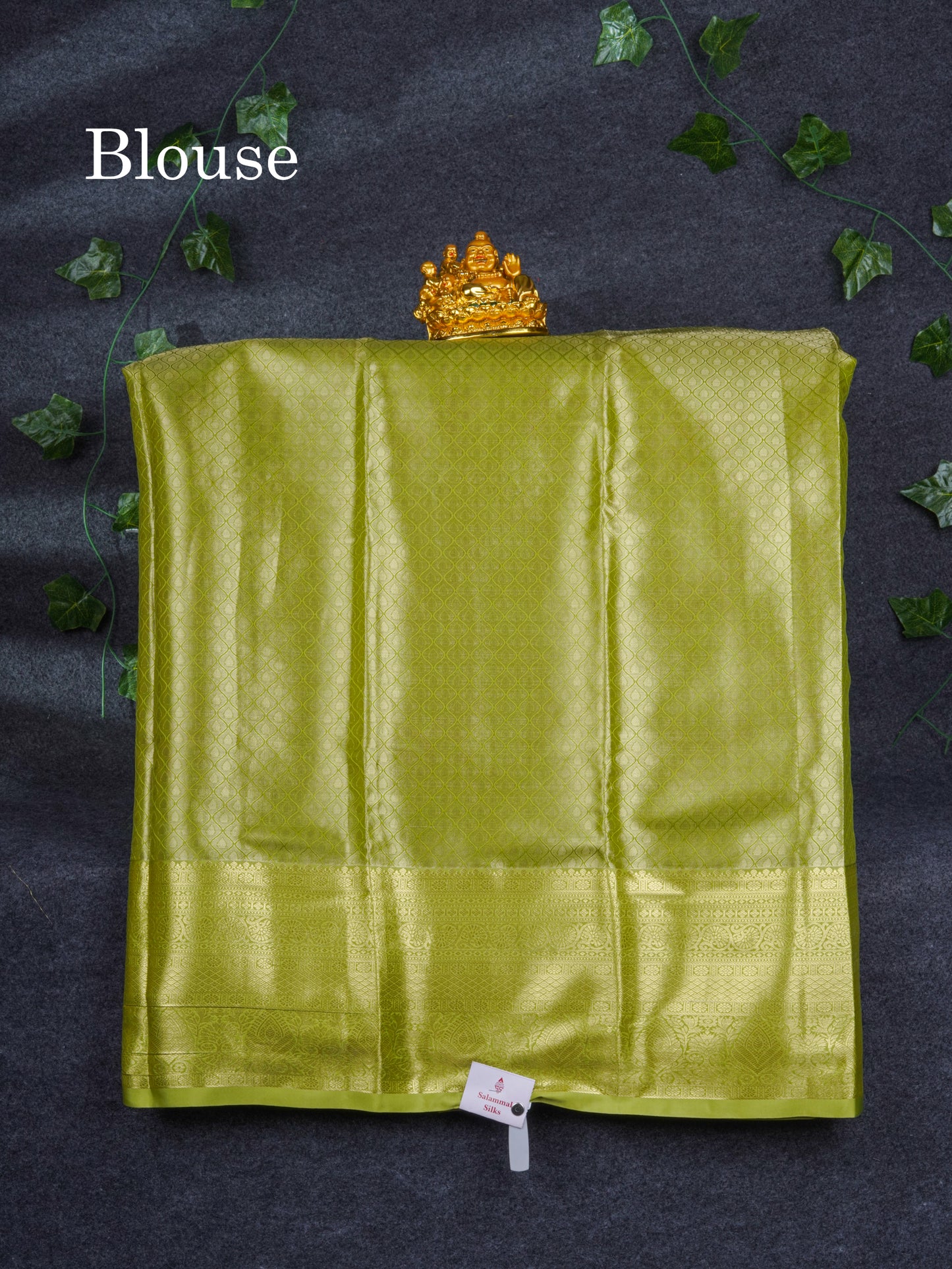 Semi Silk Pattu Pavadai Tissue ( Light Pink ) With Contrast Parrot Green Blouse 36"