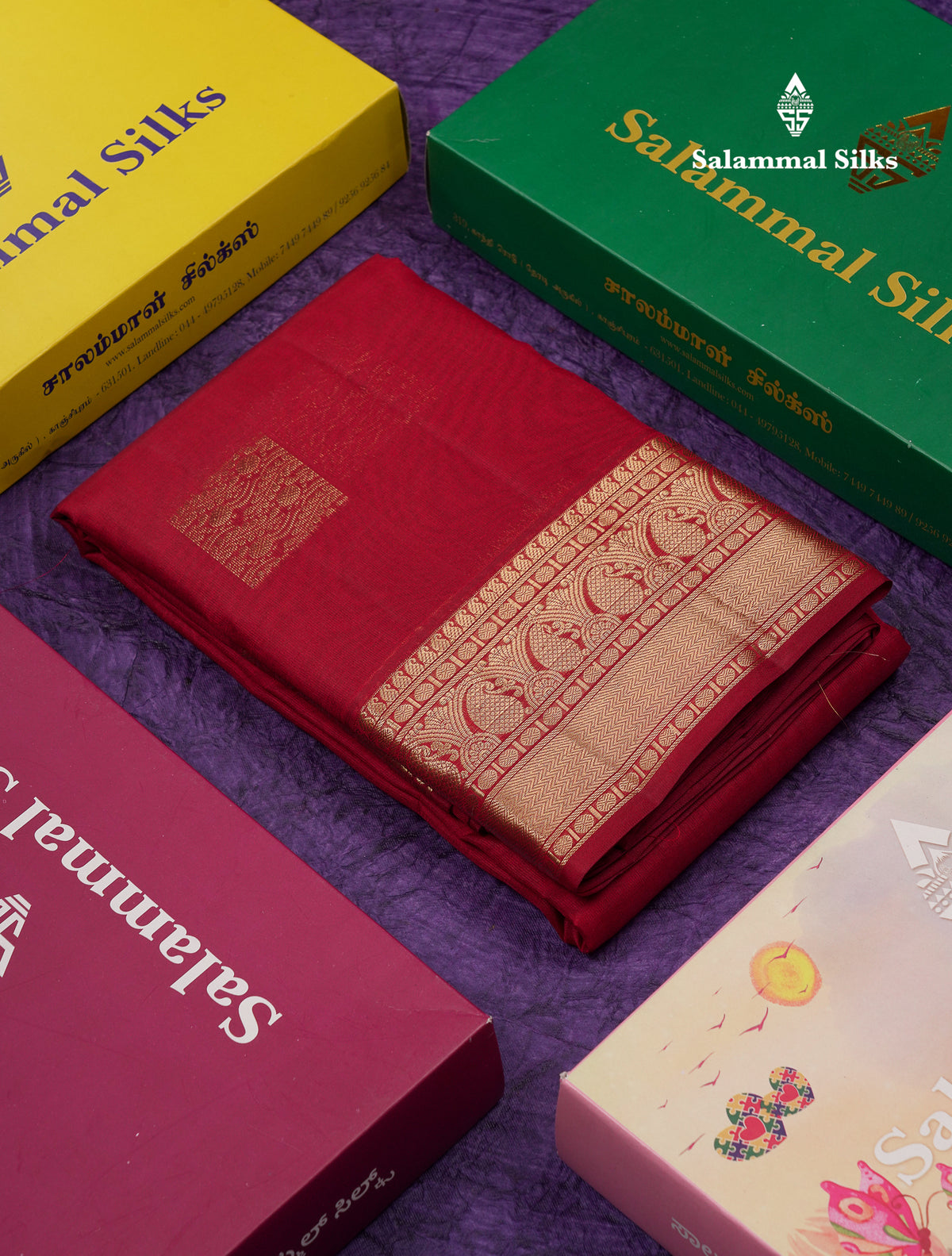 Beautiful Maroon Pure Kanjivaram Silk Saree With Traditional Border