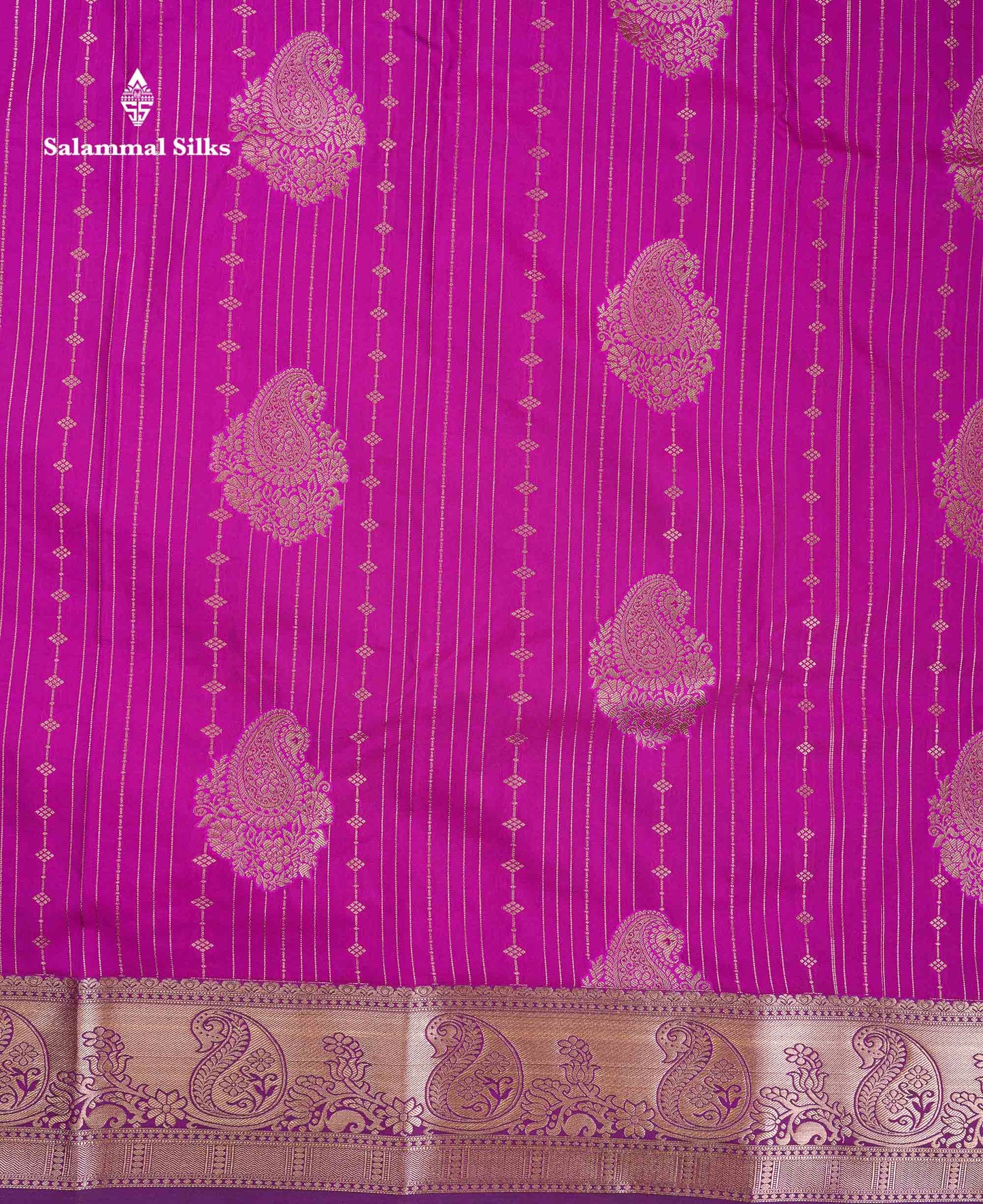 Beautiful Dual Tone Onion Pink Vertical Zari Line With Butta Semi Silk Saree With Contrast Light Blue Blouse