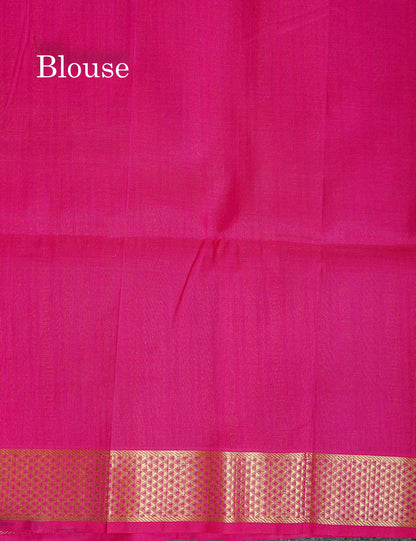 Pure Silk Cotton Saree - Maroon Colour Body Small Zari Checks With Traditional Border