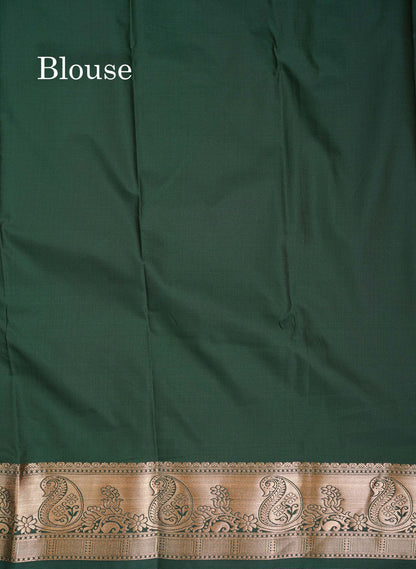 Beautiful Dual Tone Onion Pink Vertical Zari Line With Butta Semi Silk Saree With Contrast Light Blue Blouse