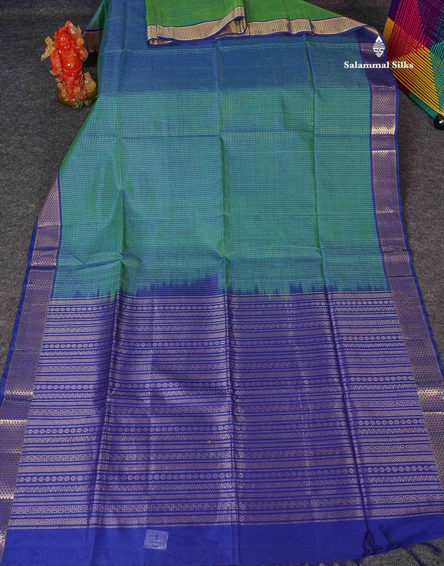 Pure Silk Cotton Saree - Maroon Colour Body Small Zari Checks With Contrast Red Border