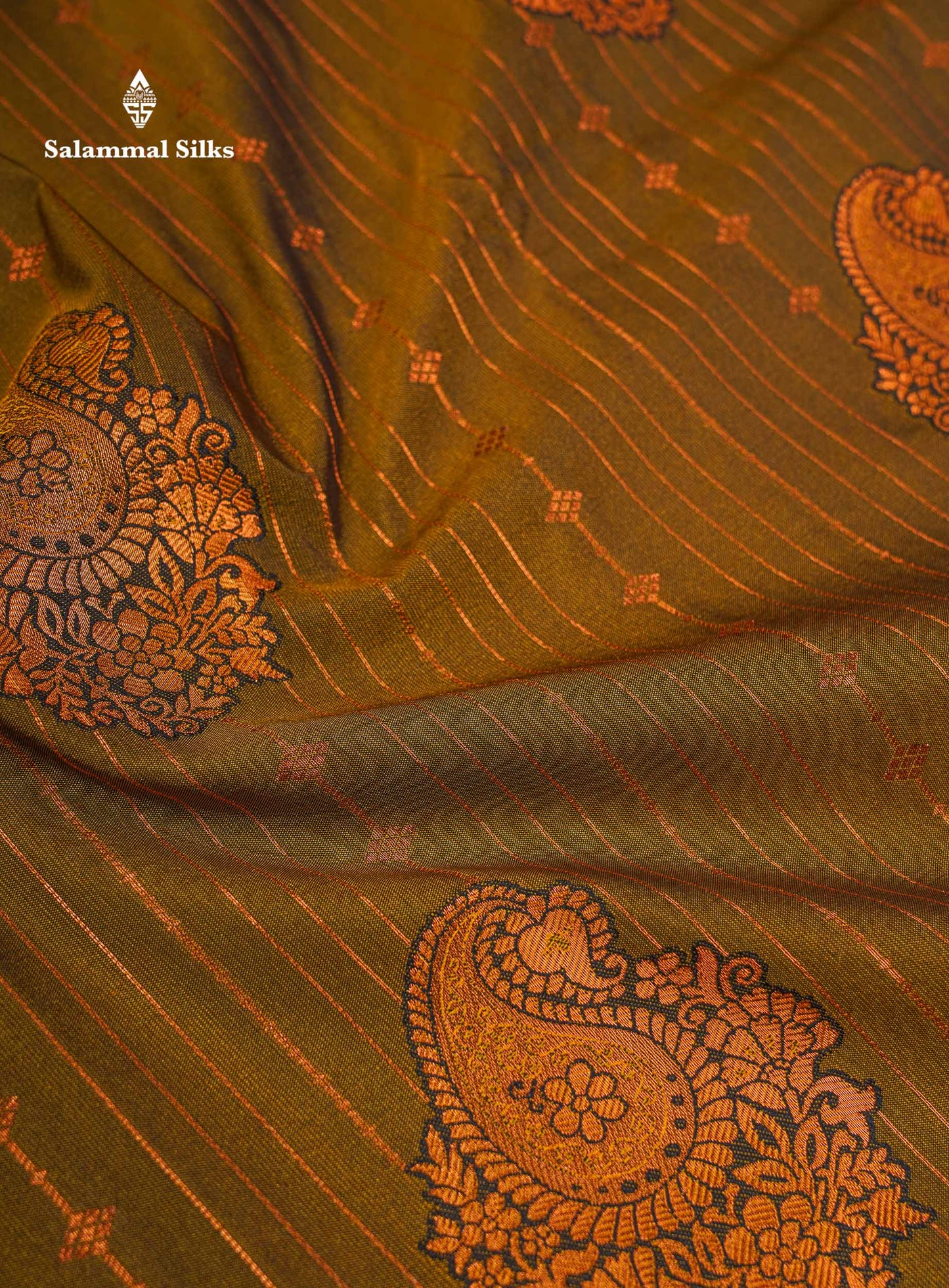 Beautiful Dual Tone Onion Pink Vertical Zari Line With Butta Semi Silk Saree With Contrast Light Blue Blouse