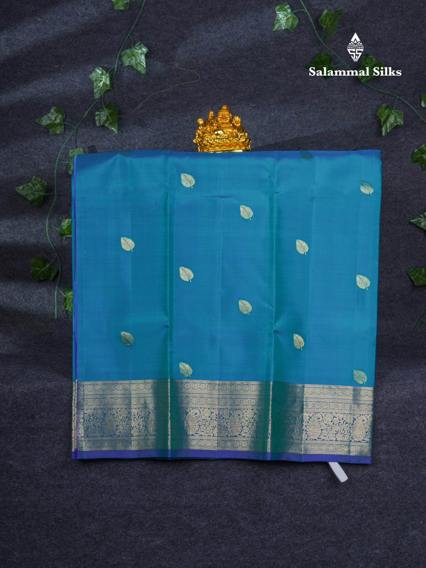 Pure Silk Pattu Pavadai (Dual Tone Peacock Blue) With Violet Blouse 36"