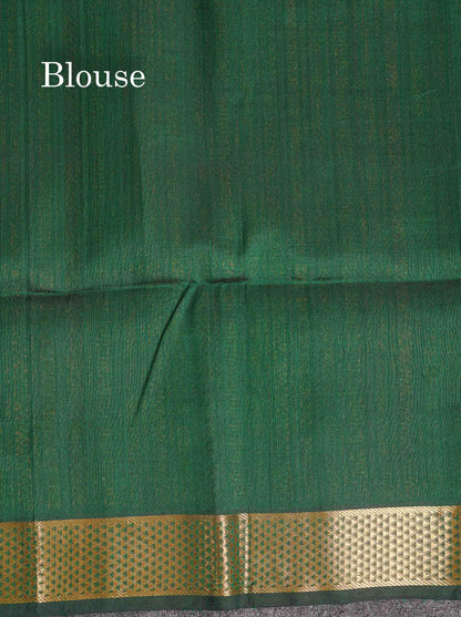 Pure Silk Cotton Saree - Maroon Colour Body Small Zari Checks With Traditional Border