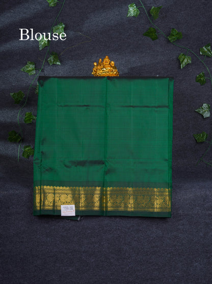 Koravi Pure Silk Pattu Pavadai 2G (Dual Tone Pink) With Bottle Green Blouse 30"