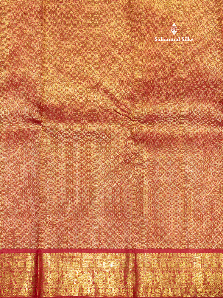 Mustard Yellow Colour Pure Kanjivaram Silk Saree with Maroon Traditional Border