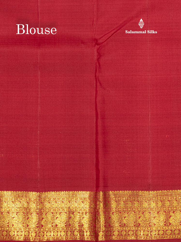 Mustard Yellow Colour Pure Kanjivaram Silk Saree with Maroon Traditional Border
