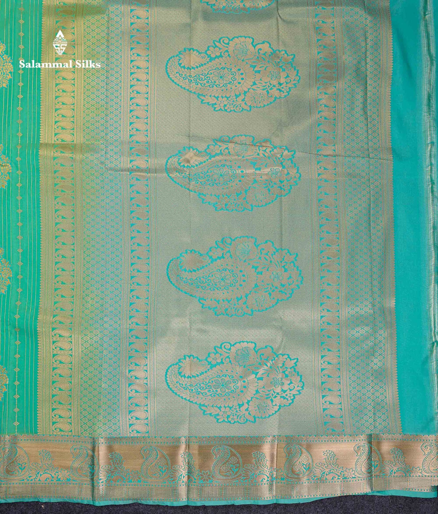 Beautiful Dual Tone Onion Pink Vertical Zari Line With Butta Semi Silk Saree With Contrast Light Blue Blouse