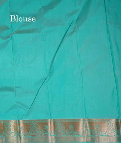 Beautiful Dual Tone Onion Pink Vertical Zari Line With Butta Semi Silk Saree With Contrast Light Blue Blouse