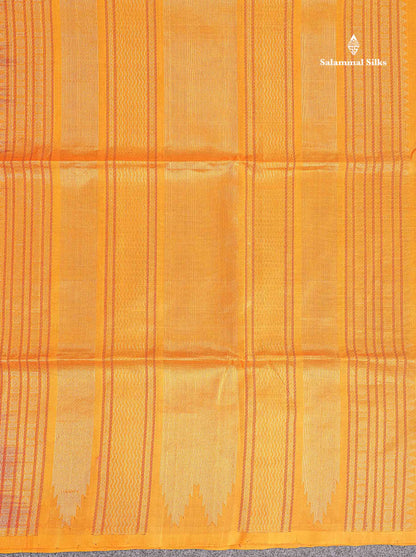 Pure Silk Cotton Saree - Half White Colour Body Thread Butta & Black Blouse