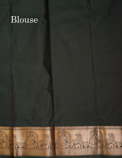 Beautiful Dual Tone Onion Pink Vertical Zari Line With Butta Semi Silk Saree With Contrast Light Blue Blouse
