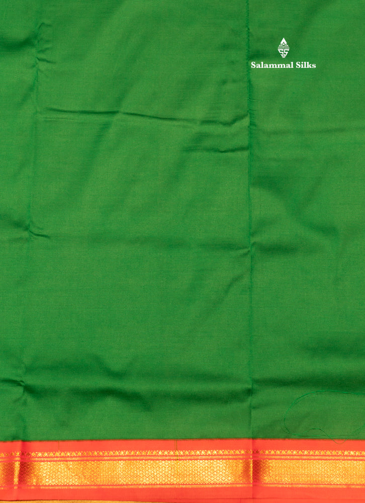 9 Yards Semi Silk Saree Maroon Colour with Green Border