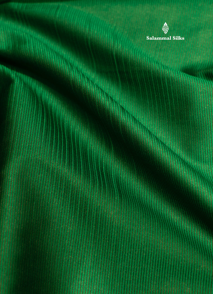 9 Yards Semi Silk Saree Maroon Colour with Green Border