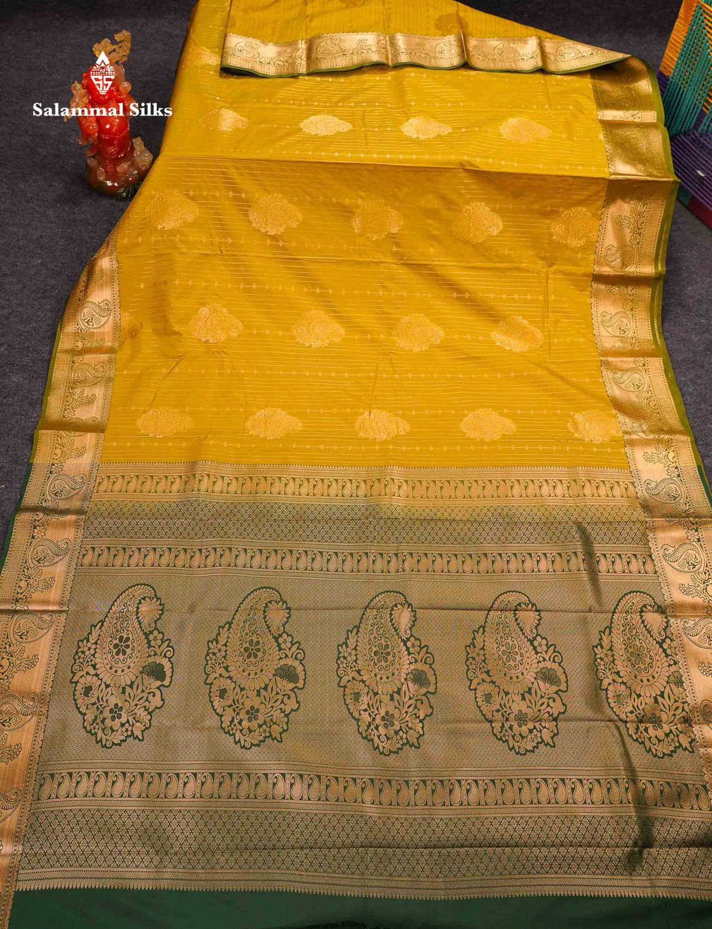 Beautiful Dual Tone Onion Pink Vertical Zari Line With Butta Semi Silk Saree With Contrast Light Blue Blouse