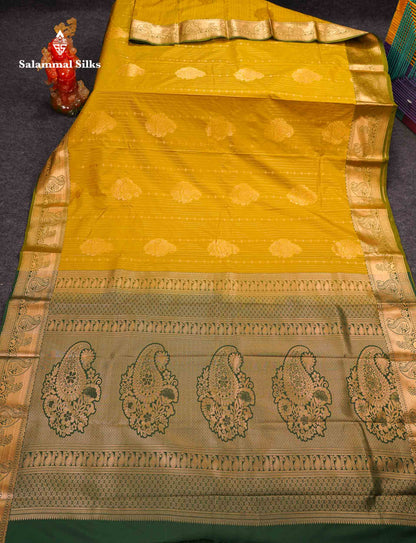Beautiful Dual Tone Onion Pink Vertical Zari Line With Butta Semi Silk Saree With Contrast Light Blue Blouse