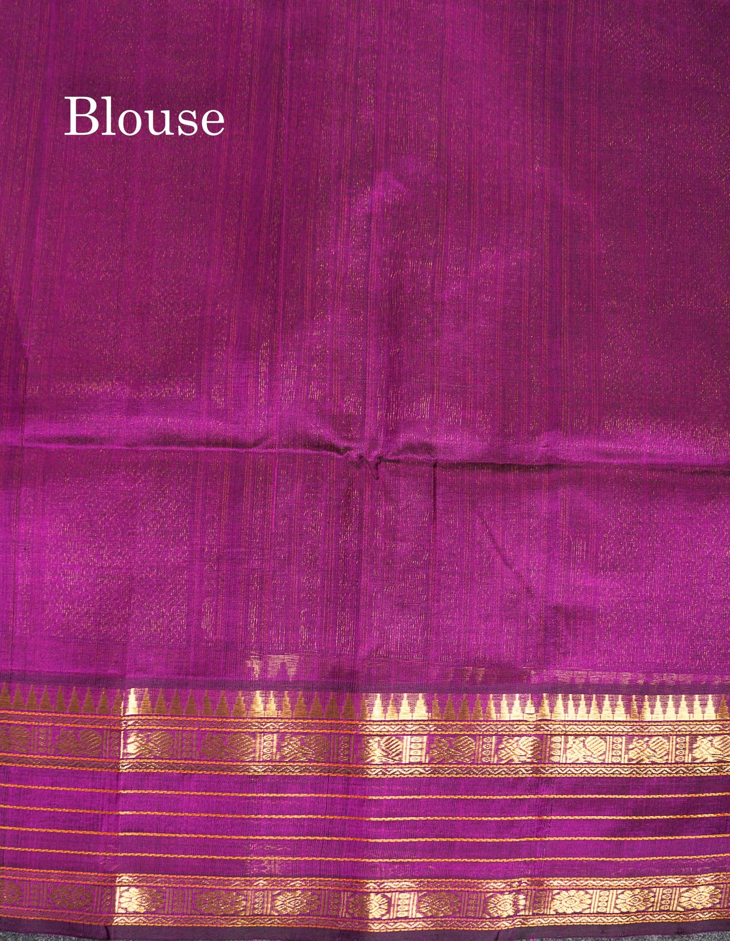 Pure Silk Cotton Saree - Pink Colour Body Thread Butta & Dark Purple Traditional Border