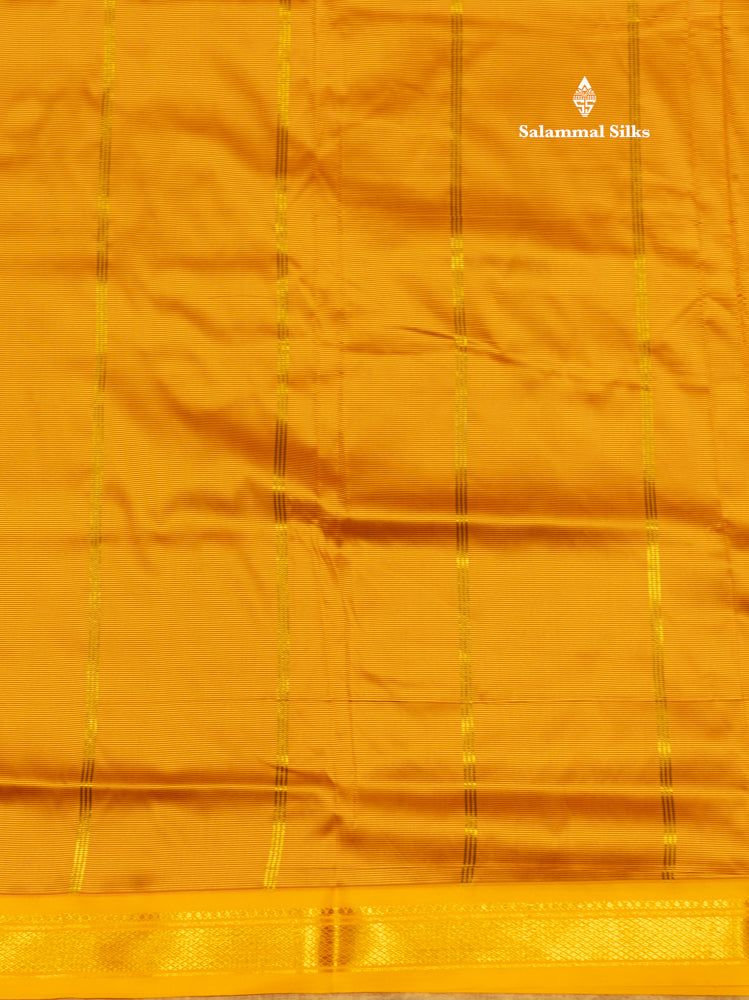 9 Yards Semi Silk Saree Maroon Colour with Green Border