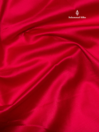 9 Yards Semi Silk Saree Maroon Colour with Green Border