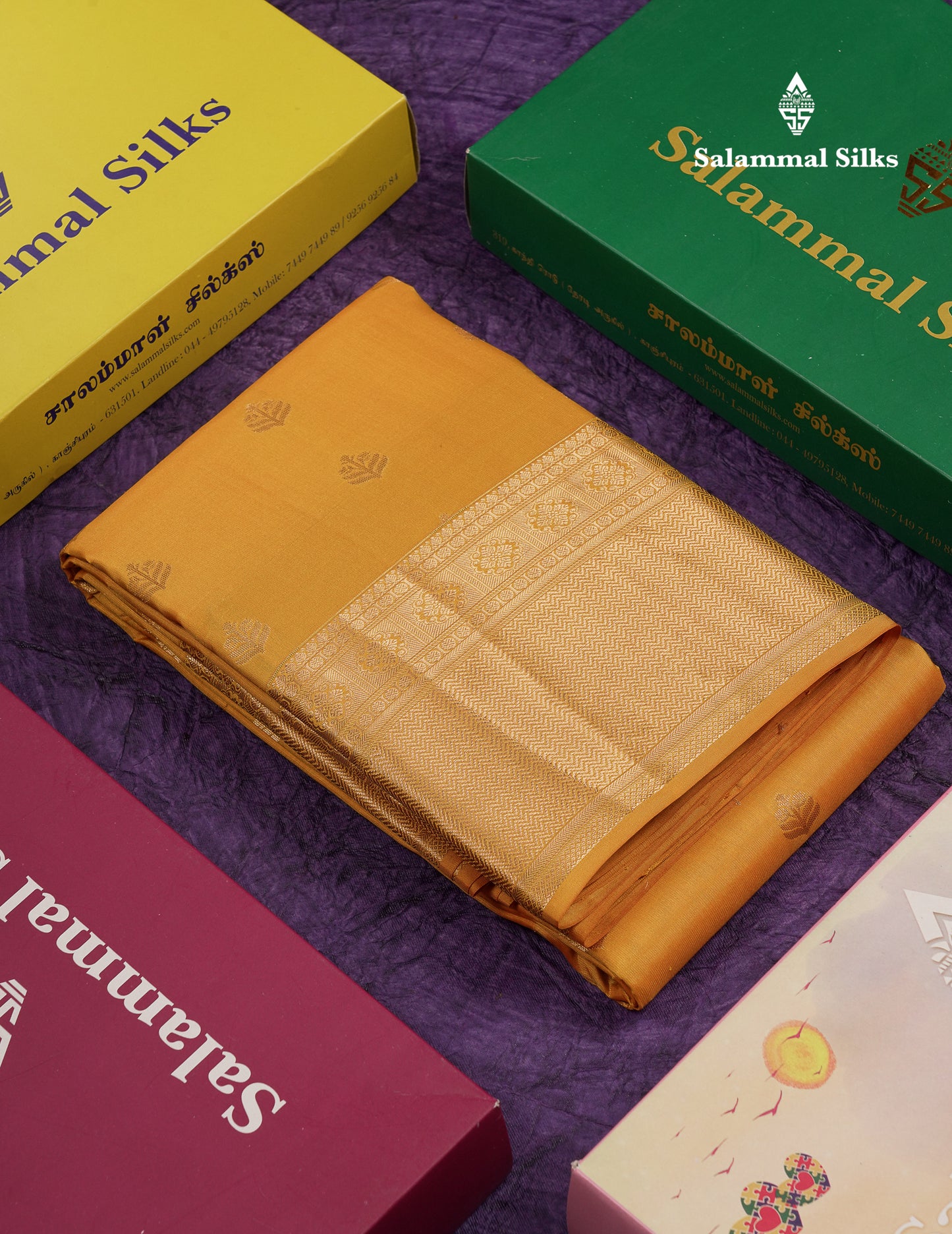 Beautiful Yellow Pure Kanjivaram Silk Saree With Traditional Border