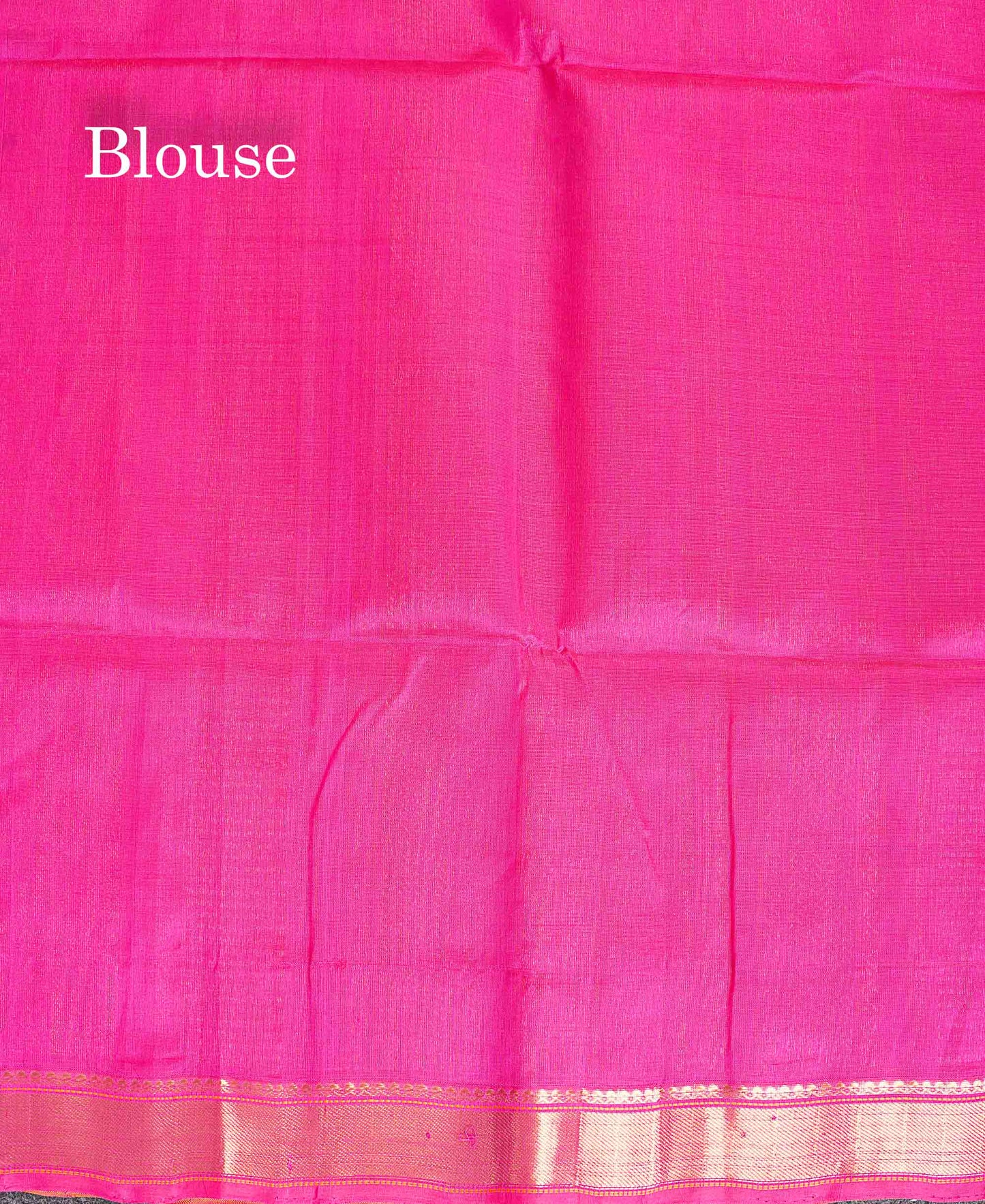 Pure Silk Cotton Saree - Yellow Colour Body Checks With Traditional Butta & Pink Blouse