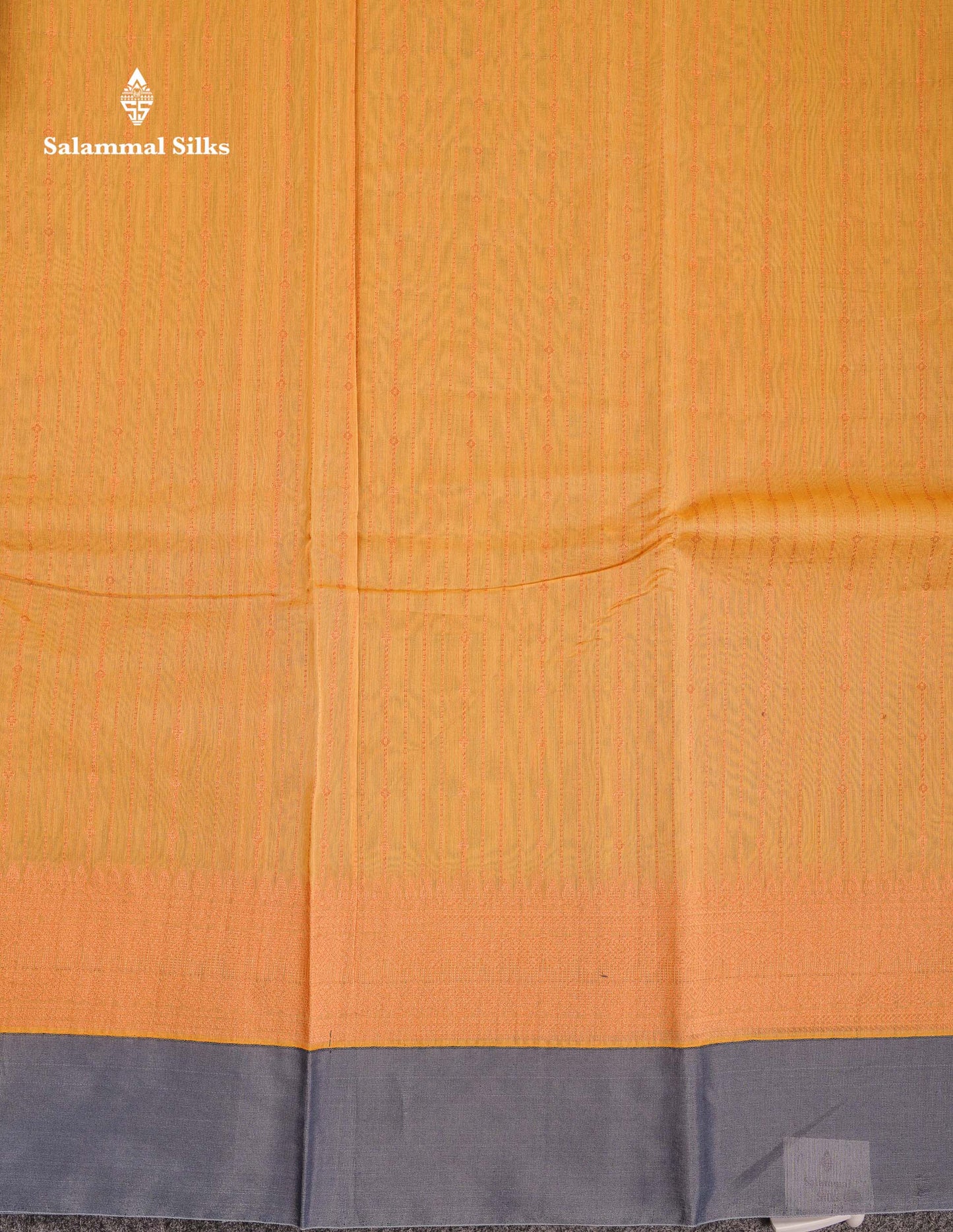 Beautiful Parrot Green Zari Lines Kota Cotton Saree With Contrast Blueish Grey Plain Border