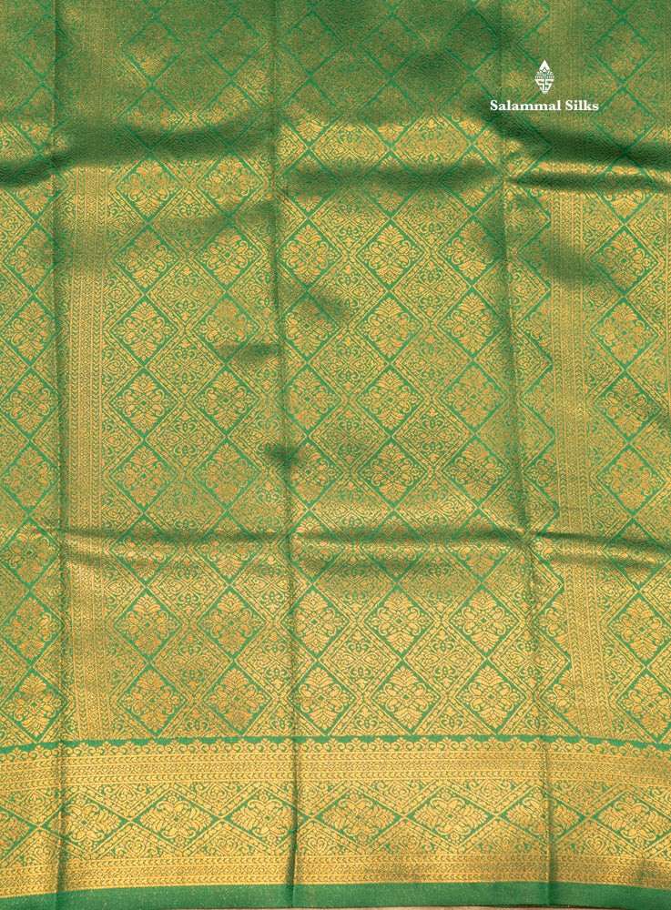 Violet Colour Semi Silk Saree With Green Border