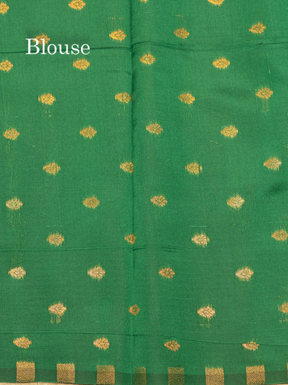 Violet Colour Semi Silk Saree With Green Border