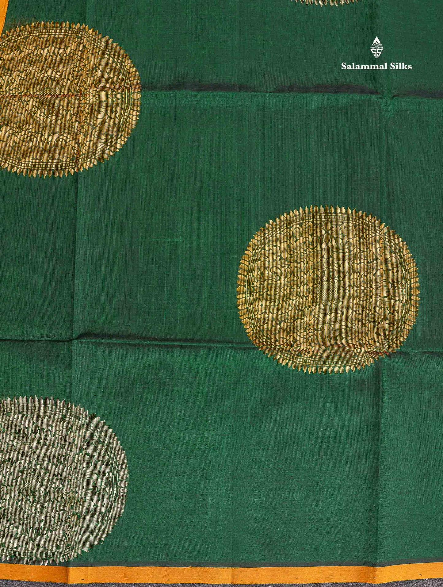 Pure Silk Cotton Saree - Half White Colour Body Thread Butta & Black Blouse