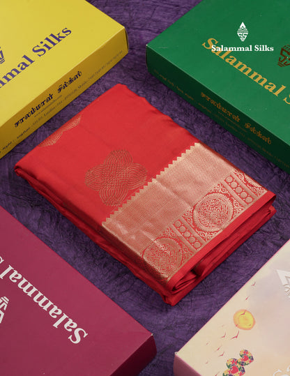Beautiful Brown Pure Kanjivaram Silk Saree With Traditional Border