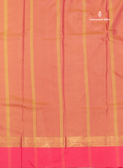 Violet Colour Semi Silk Saree With Green Border