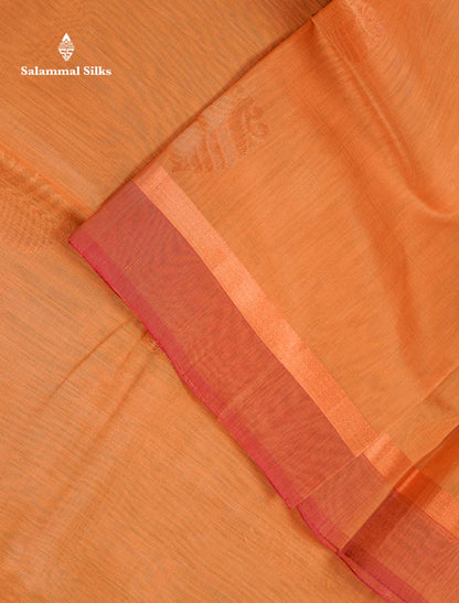 Beautiful Mehandi Green Silver & Copper Zari Butta SICO Cotton Saree With Contrast Bottle Green Border
