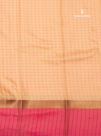 Violet Colour Semi Silk Saree With Green Border