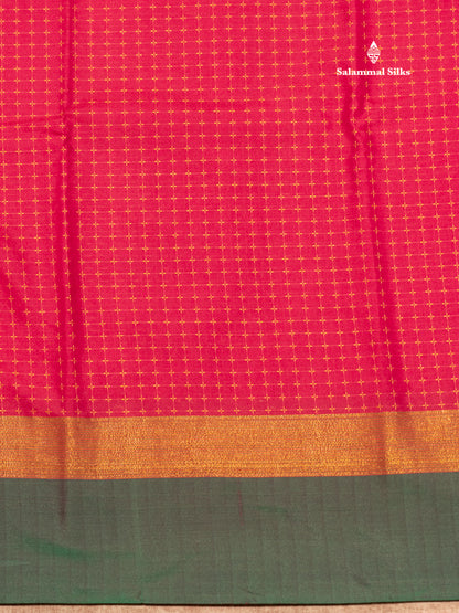 Violet Colour Semi Silk Saree With Green Border