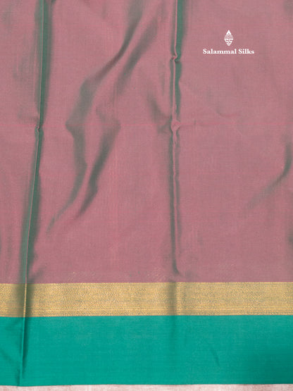 Violet Colour Semi Silk Saree With Green Border