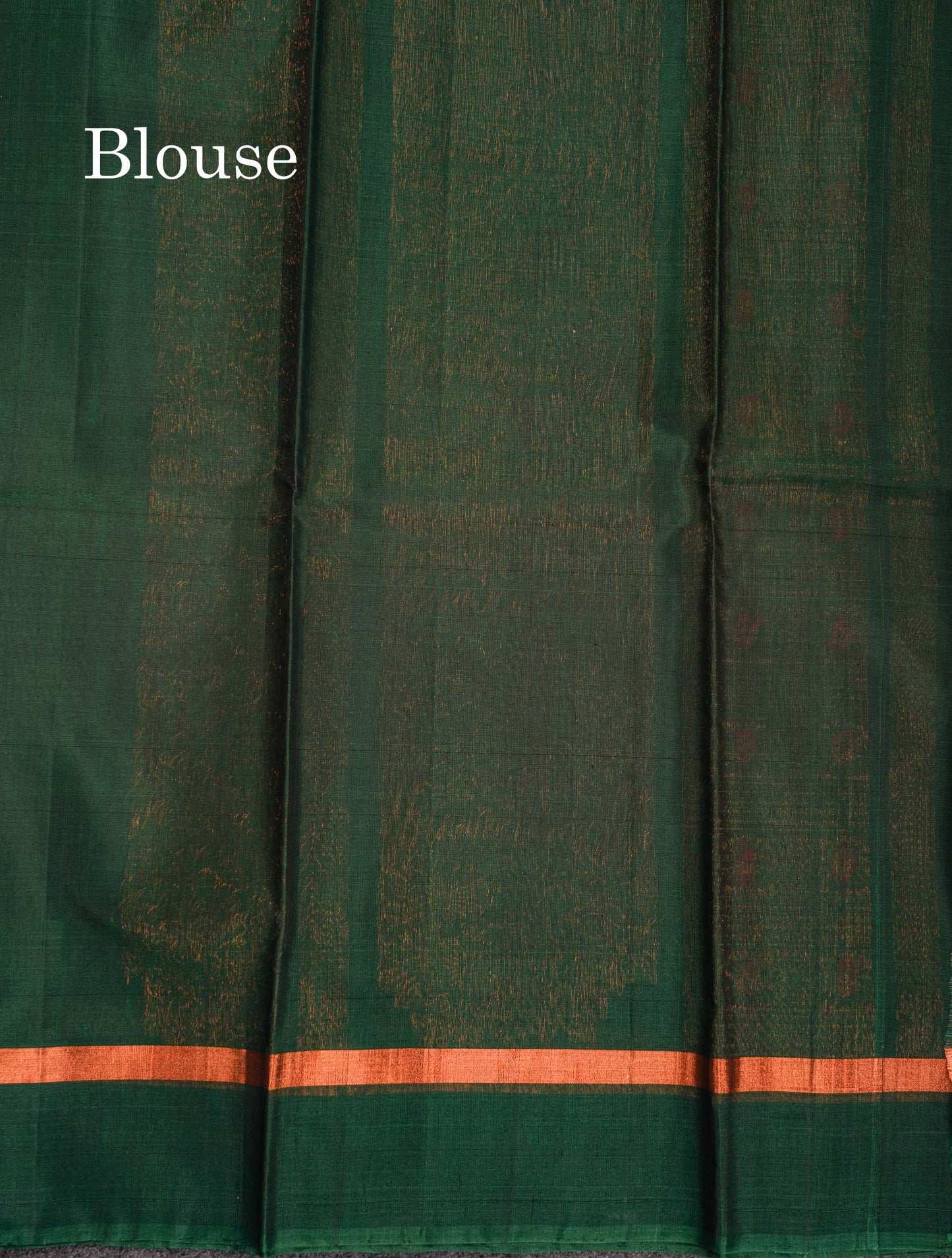 Beautiful Elephant Grey Zari Butta Menakari Work SICO Cotton Saree With Contrast Bottle Green Border