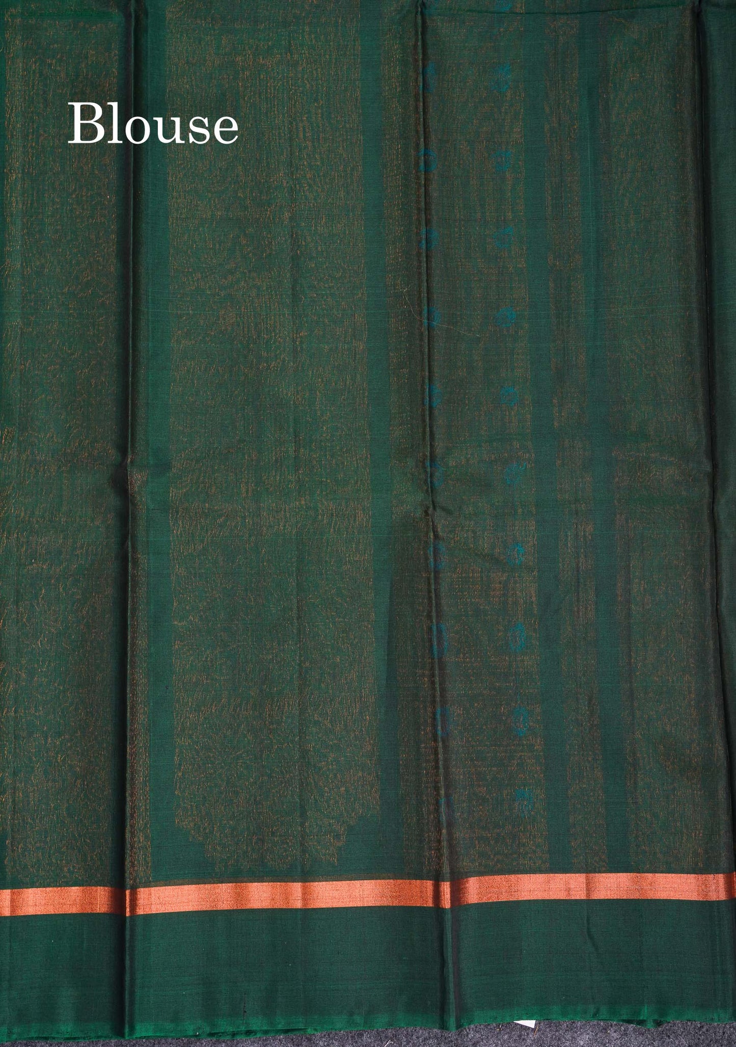 Beautiful Elephant Grey Zari Butta Menakari Work SICO Cotton Saree With Contrast Bottle Green Border