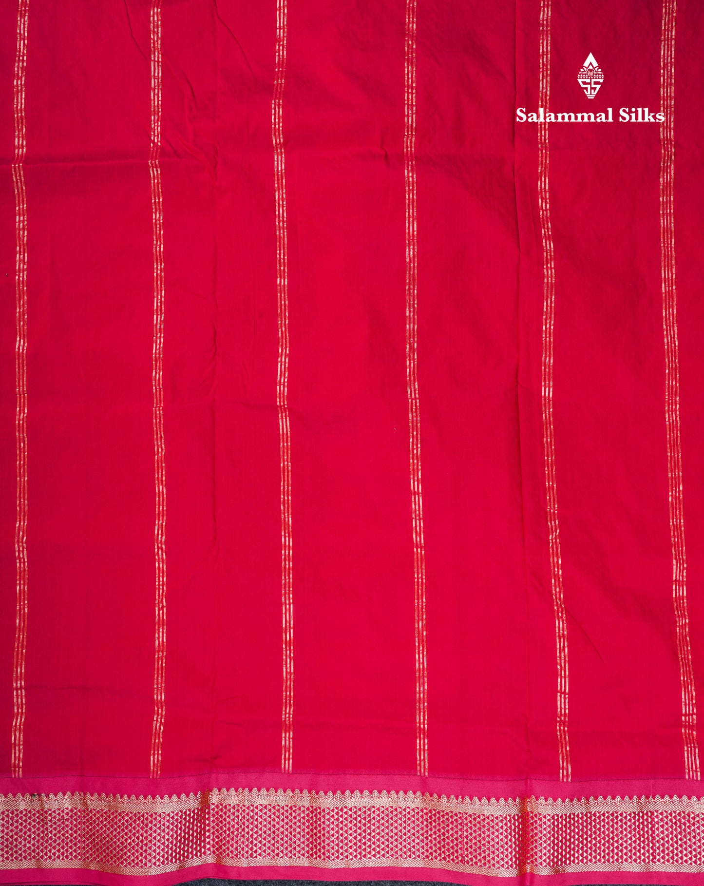 11 Yards Plain Semi Silk Saree Mango Yellow with Contrast Purple Border