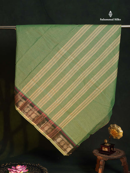 Chettinad Pure Cotton Saree - Rust Orange Colour Body Plain With Magenta Border