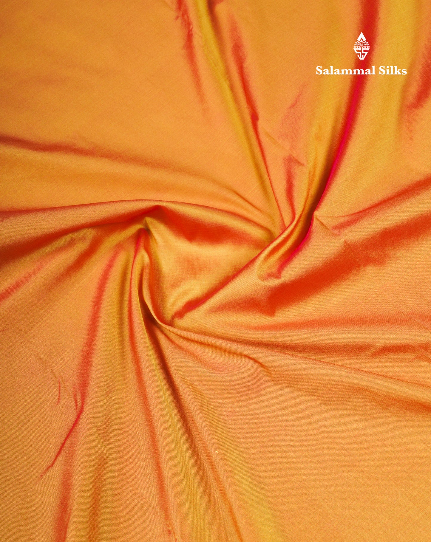 11 Yards Plain Semi Silk Saree Mango Yellow with Contrast Purple Border